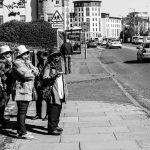 Tourists in Leith