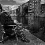 Man fishing on the Aire